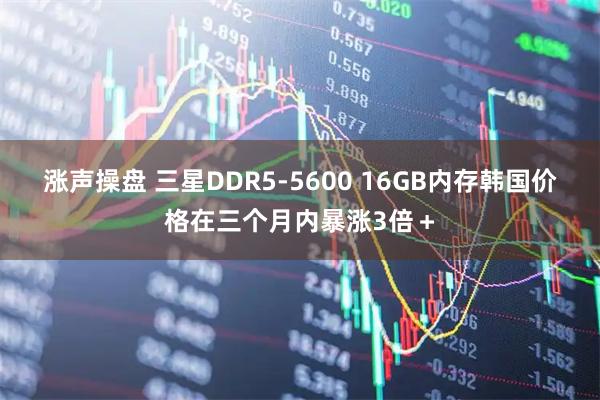 涨声操盘 三星DDR5-5600 16GB内存韩国价格在三个月内暴涨3倍＋